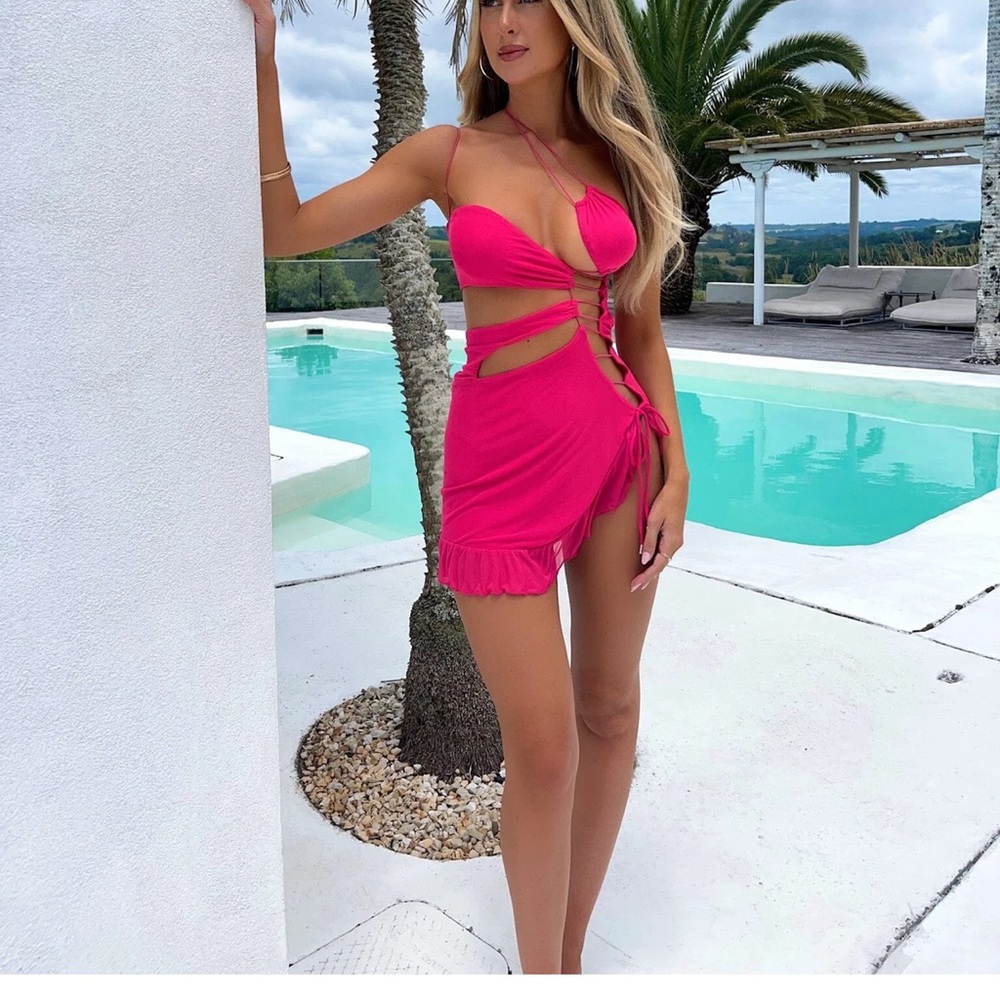 NWT Pink outcast cutout dress